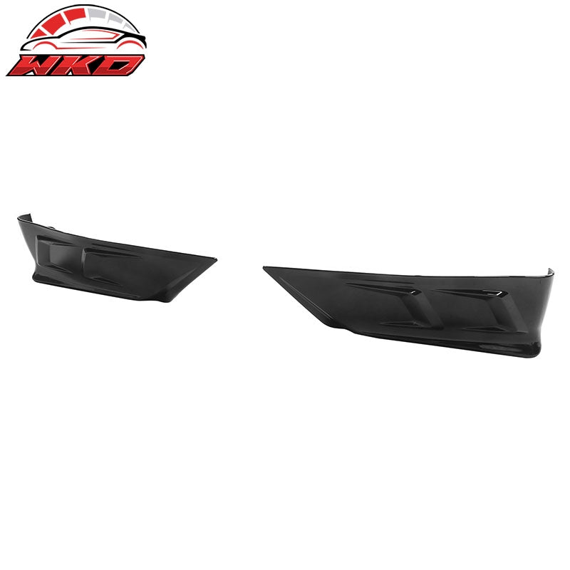 Fits 20-25 Tesla Model Y Gloss Black Rear Bumper Spoiler Splitters PP 2PC Aprons
