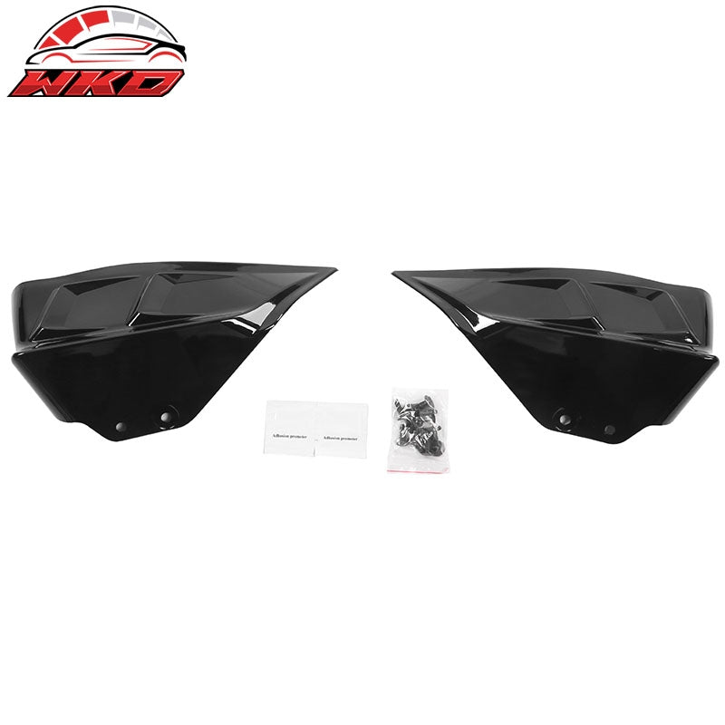 Fits 20-25 Tesla Model Y Gloss Black Rear Bumper Spoiler Splitters PP 2PC Aprons