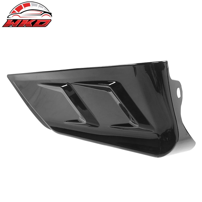 Fits 20-25 Tesla Model Y Gloss Black Rear Bumper Spoiler Splitters PP 2PC Aprons