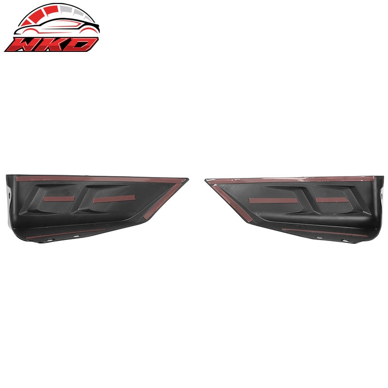 Fits 20-25 Tesla Model Y Gloss Black Rear Bumper Spoiler Splitters PP 2PC Aprons