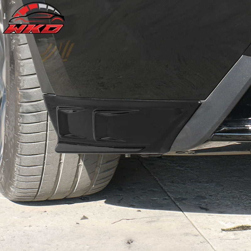 Fits 20-25 Tesla Model Y Matte Black Rear Bumper Spoiler Splitters PP 2PCS Apron