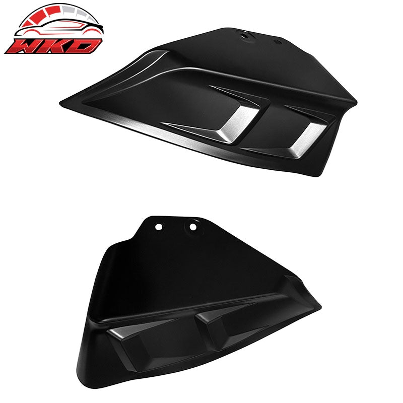Fits 20-25 Tesla Model Y Matte Black Rear Bumper Spoiler Splitters PP 2PCS Apron