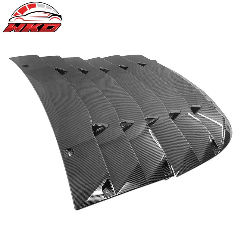 Fits 20-24 Tesla Model Y Rear Window Louver Sun Shade Cover Carbon Fiber Print