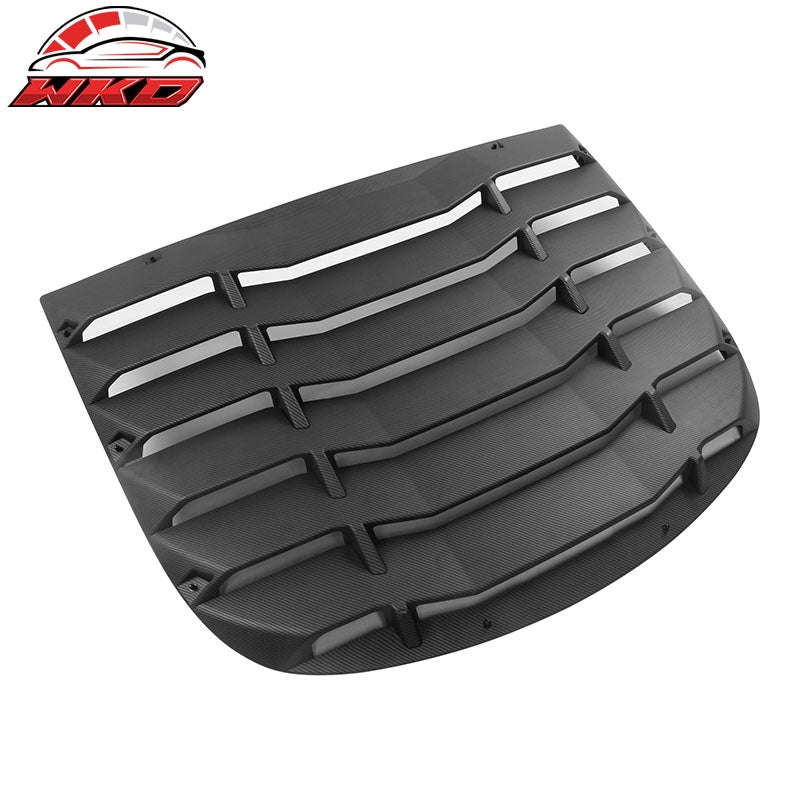 Fits 20-24 Tesla Model Y Rear Window Louver Shade Cover Matte Carbon Fiber Print