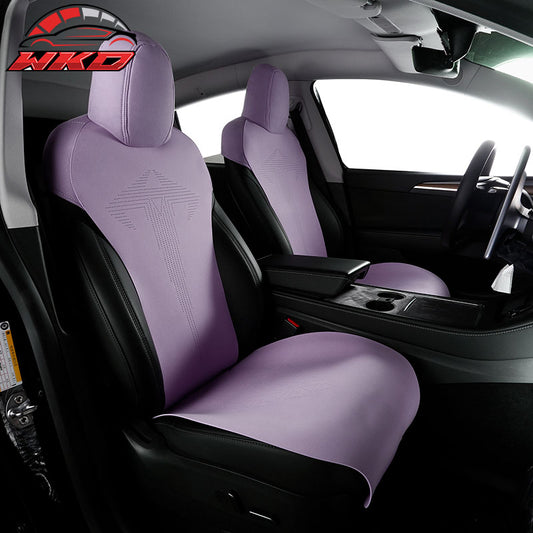 Wholesale 20-25 Tesla Model Y V1 Seat Covers Cushion Protector Suede Leather Purple