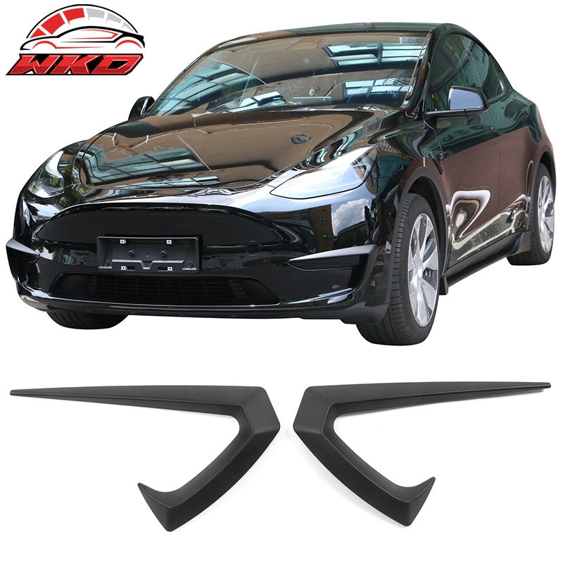 Fits 20-23 Tesla Model Y Matte Black Side Fender Camera Vent Cover Decor Trim