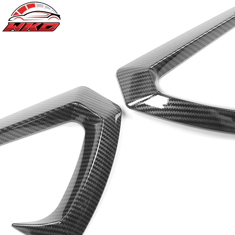 Fits 20-23 Tesla Model Y Carbon Fiber Print Side Fender Camera Vent Cover Trim