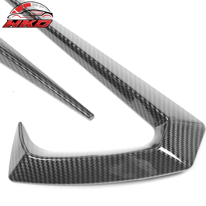 Fits 20-23 Tesla Model Y Carbon Fiber Print Side Fender Camera Vent Cover Trim