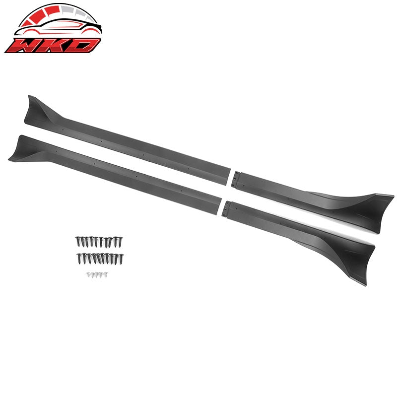 Fits 20-25 Tesla Model Y Matte Black Side Skirts Extension Splitter Rocker Panel