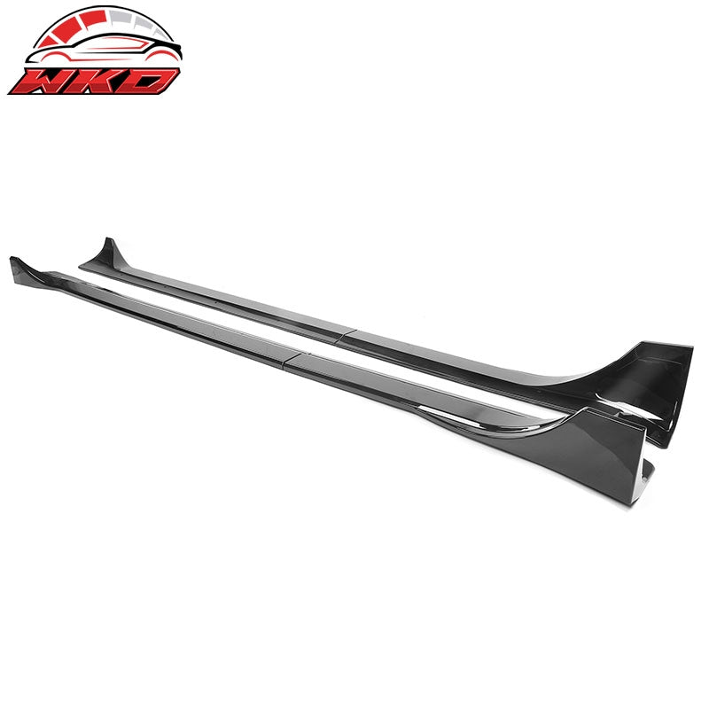 Fits 20-25 Tesla Model Y Gloss Black Side Skirts Extension Splitter Rocker Panel