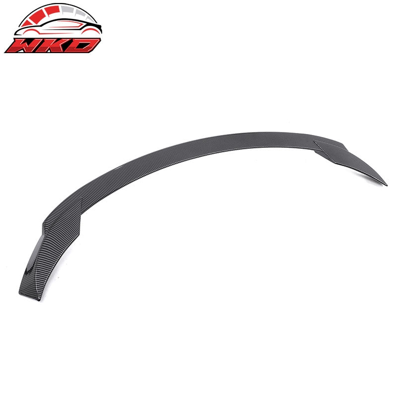 Fits 20-25 Tesla Model Y Sport Style Trunk Spoiler Wing Carbon Fiber Print ABS