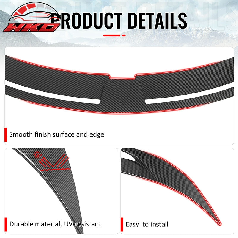 Wholesale 25-26 Tesla Model Y Trunk Spoiler Carbon Fiber Print Rear Wing ABS V2 Tail - Wikond Auto