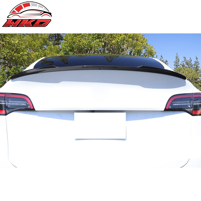 Dry Carbon Fiber Fits 20-25 Tesla Model Y Trunk Spoiler Rear Deck Lid Boot Wing