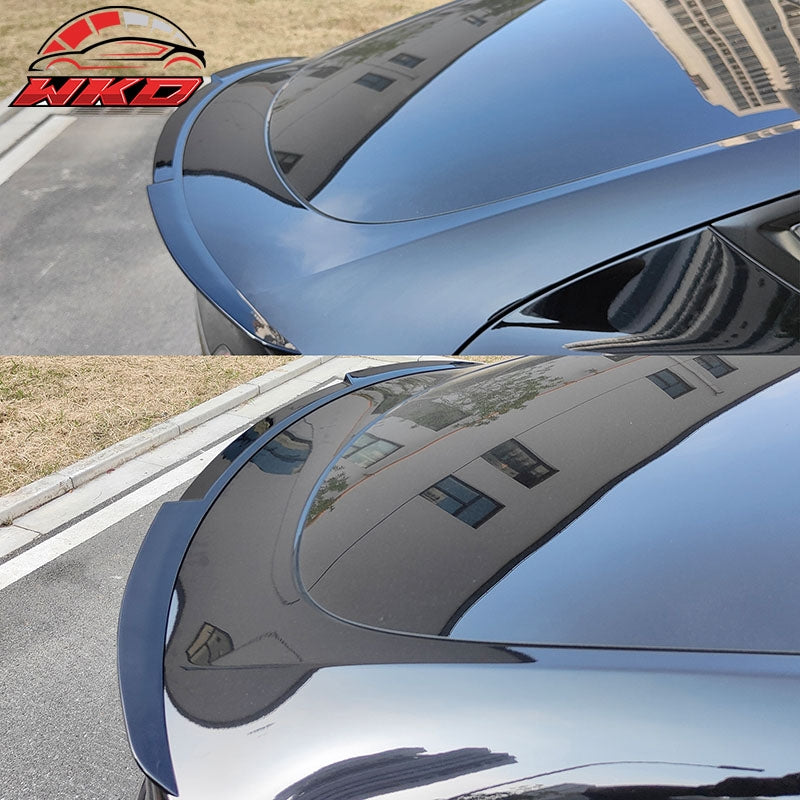 Fits 20-25 Tesla Model Y Trunk Spoiler Gloss Black ABS Rear Deck Lid Boot Wing