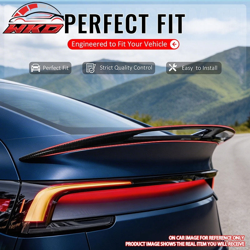 Wholesale 25-26 Tesla Model Y Trunk Spoiler Gloss Black Rear Wing ABS V2 Decklid Trim - Wikond Auto