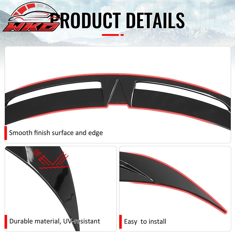 Wholesale 25-26 Tesla Model Y Trunk Spoiler Gloss Black Rear Wing ABS V2 Decklid Trim - Wikond Auto