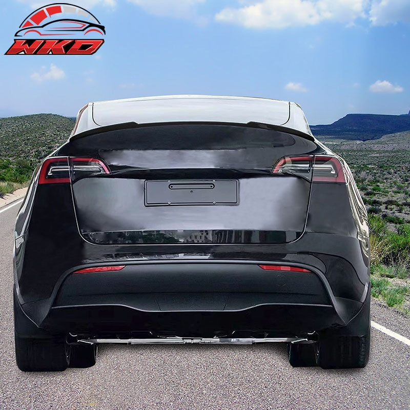 Fits 20-25 Tesla Model Y Trunk Spoiler Matte Black ABS Rear Deck Lid Boot Wing