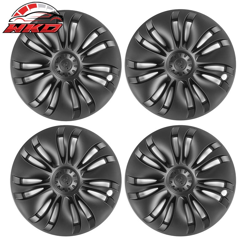 Wholesale 20-24 Tesla Y 19'' Uberturbine Wheel Cover Hubcaps Rim Trim Matte Black 4PCS