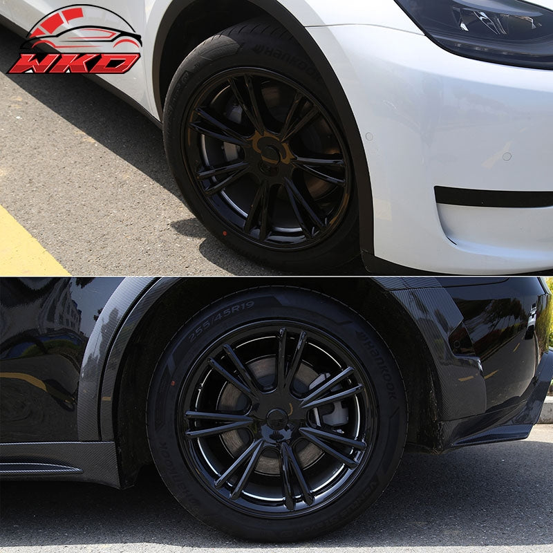 Fits 20-24 Tesla Model Y 19'' Arachnid Wheel Hubcaps Rim Covers Gloss Black 4PCS