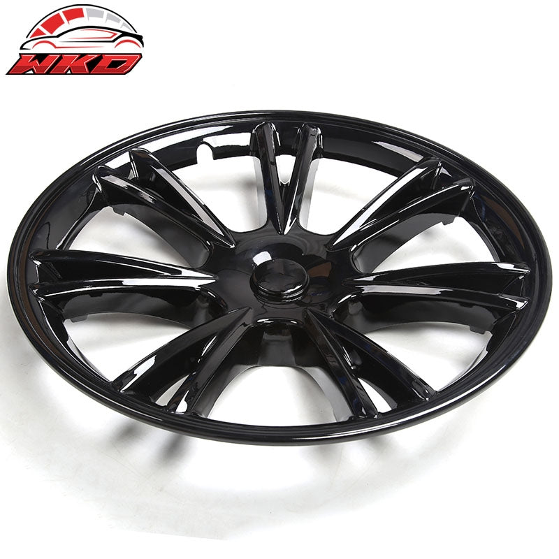 Fits 20-24 Tesla Model Y 19'' Arachnid Wheel Hubcaps Rim Covers Gloss Black 4PCS