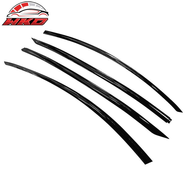 Wholesale 20-25 Tesla Model Y ABS Tape-on Window Visor Sun Rain Guard 4PCS Gloss Black