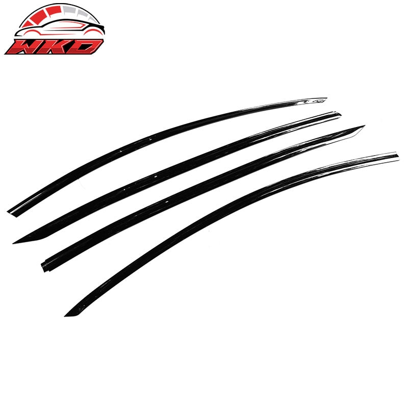 For 20-25 Tesla Model Y ABS Tape-on Window Visor Sun Rain Guard 4PCS Gloss Black