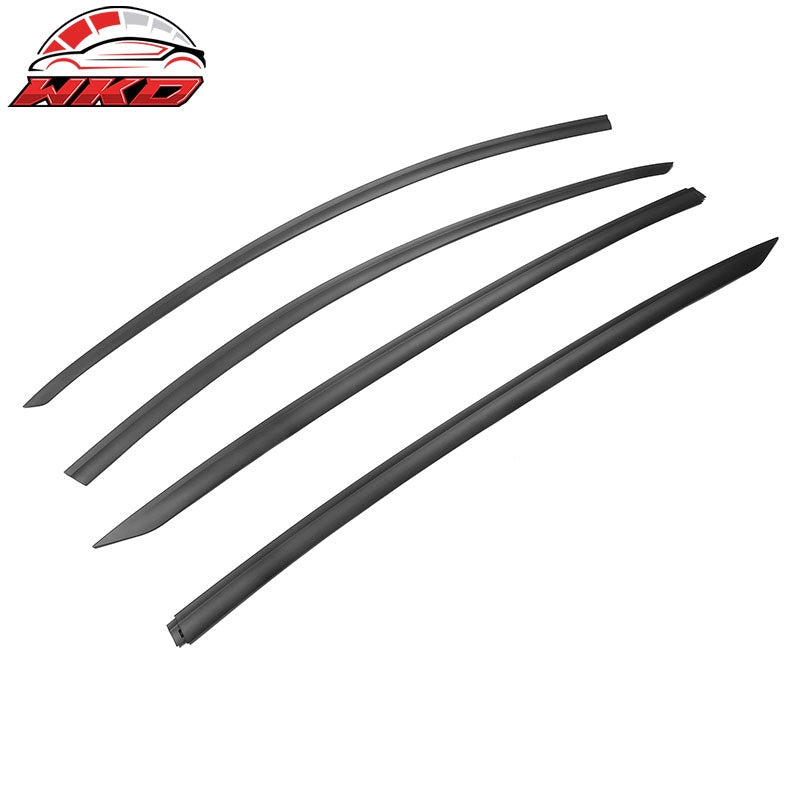 For 20-25 Tesla Model Y ABS Tape-on Window Visor Sun Rain Guard 4PCS Matte Black