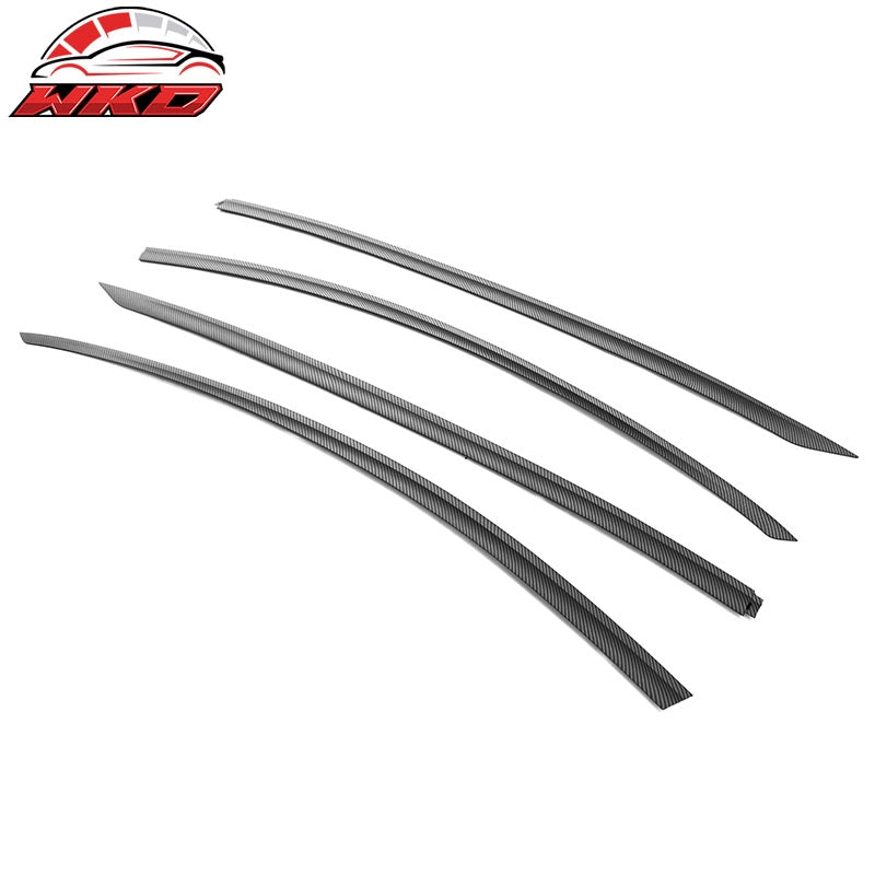 For 20-25 Tesla Model Y ABS Window Visor Sun Rain Guard Matte Carbon Fiber Print