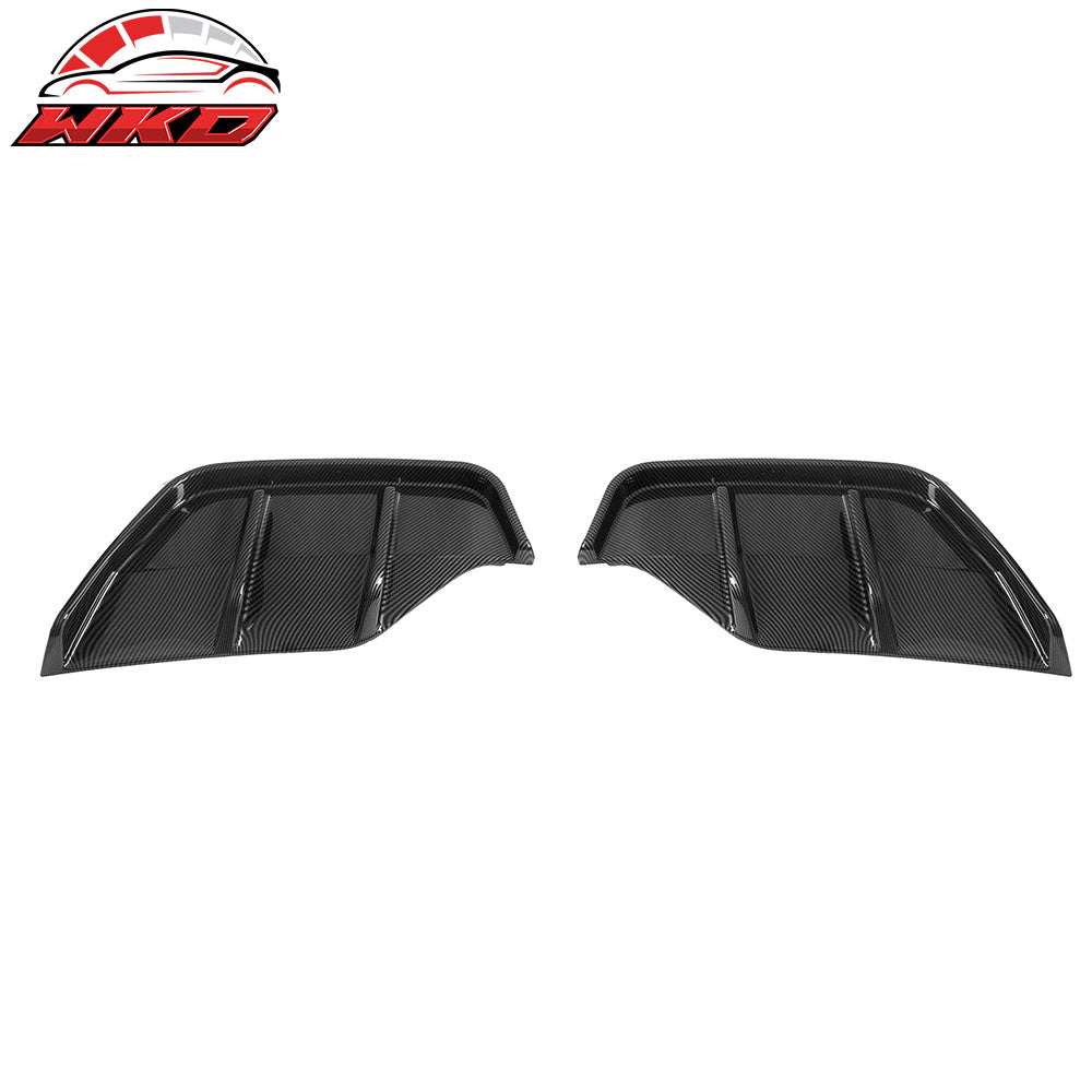 Fits 25-26 Tesla Model Y Juniper Rear Bumper Side Apron Carbon Fiber Print Cap