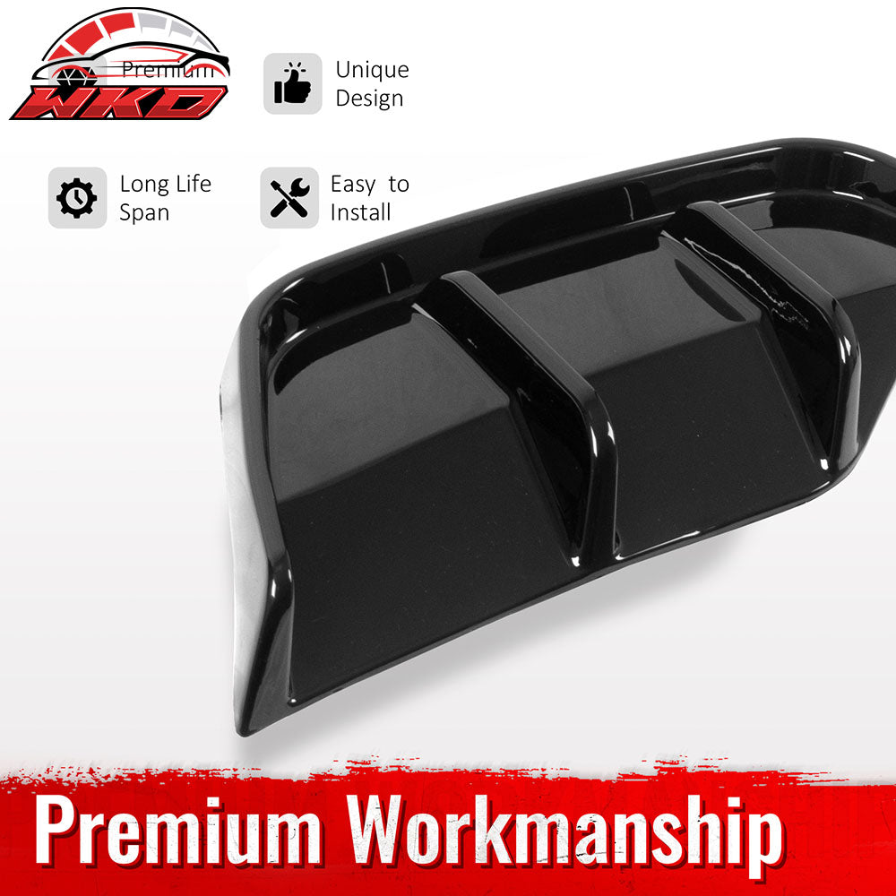 Fits 25-26 Tesla Model Y Juniper Rear Bumper Side Apron Gloss Black Diffuser Cap