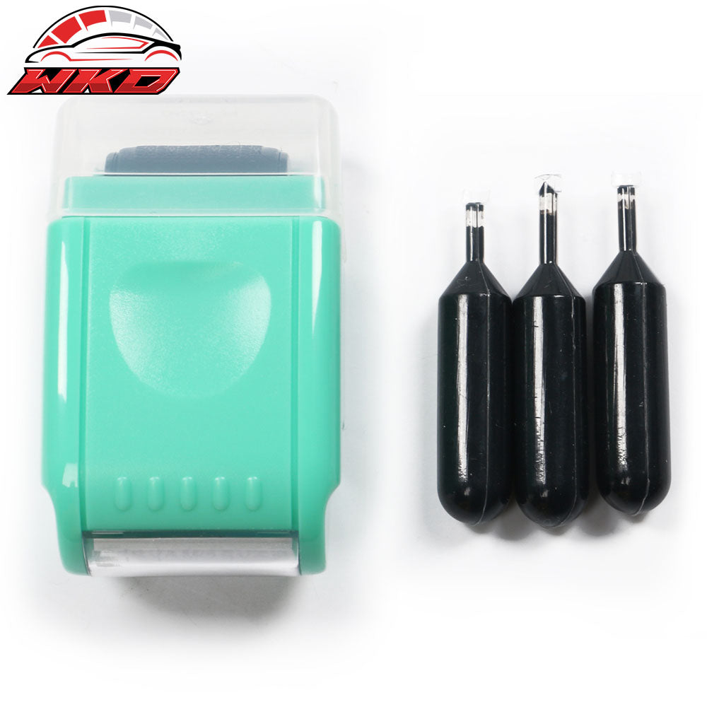 Wholesale 0.67in ID Protection Guard Wide Roller Stamp w/ 3ink Refill Green - Bulk Orders & Dealer Pricing Available Default Title - Wikond Auto