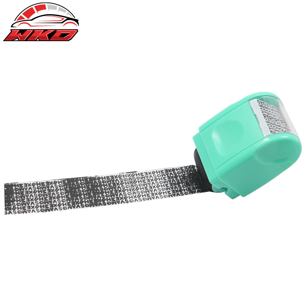 Wholesale 0.67in ID Protection Guard Wide Roller Stamp w/ 3ink Refill Green - Bulk Orders & Dealer Pricing Available - Wikond Auto