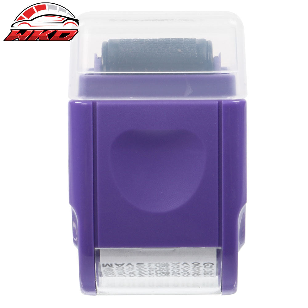 Wholesale 0.67in ID Protection Guard Wide Roller Stamp w/ 3ink Refill Purple - Bulk Orders & Dealer Pricing Available - Wikond Auto