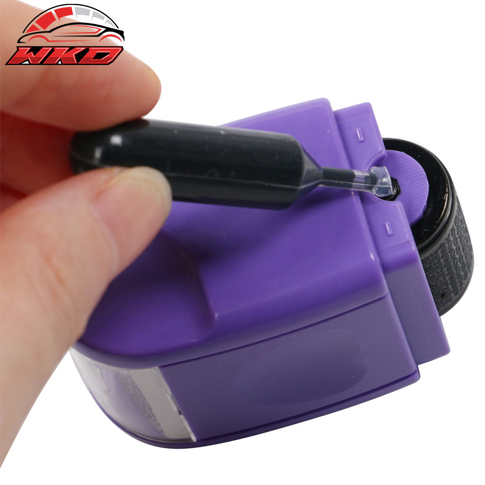 Wholesale 0.67in ID Protection Guard Wide Roller Stamp w/ 3ink Refill Purple - Bulk Orders & Dealer Pricing Available - Wikond Auto