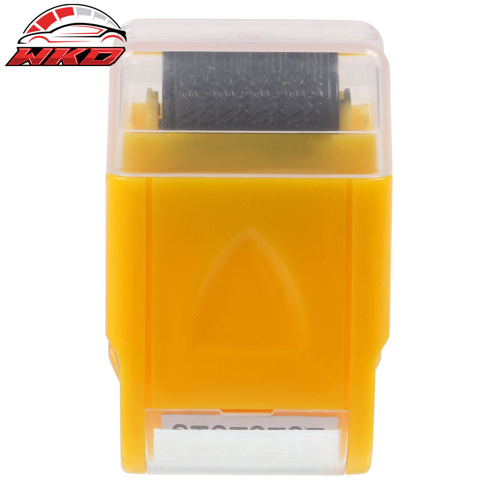 Wholesale 0.67in ID Protection Guard Wide Roller Stamp w/ 3ink Refill Yellow - Bulk Orders & Dealer Pricing Available - Wikond Auto