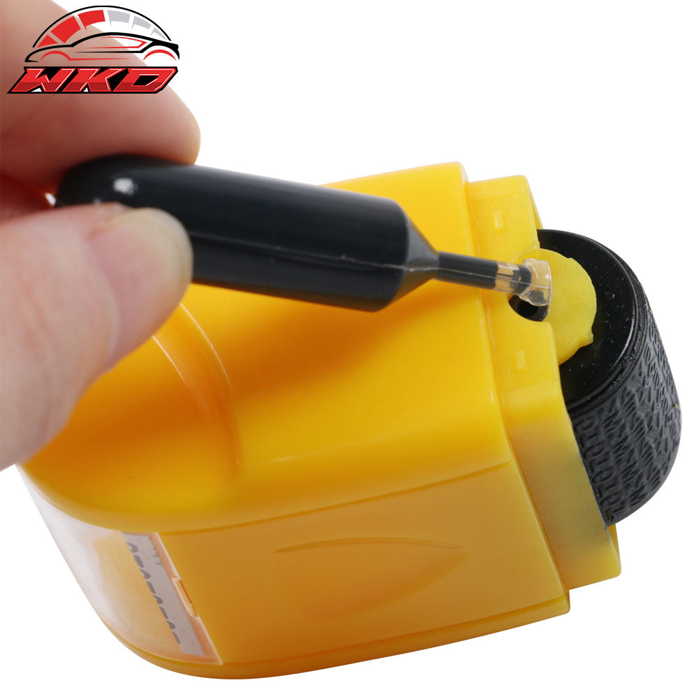 Wholesale 0.67in ID Protection Guard Wide Roller Stamp w/ 3ink Refill Yellow - Bulk Orders & Dealer Pricing Available - Wikond Auto