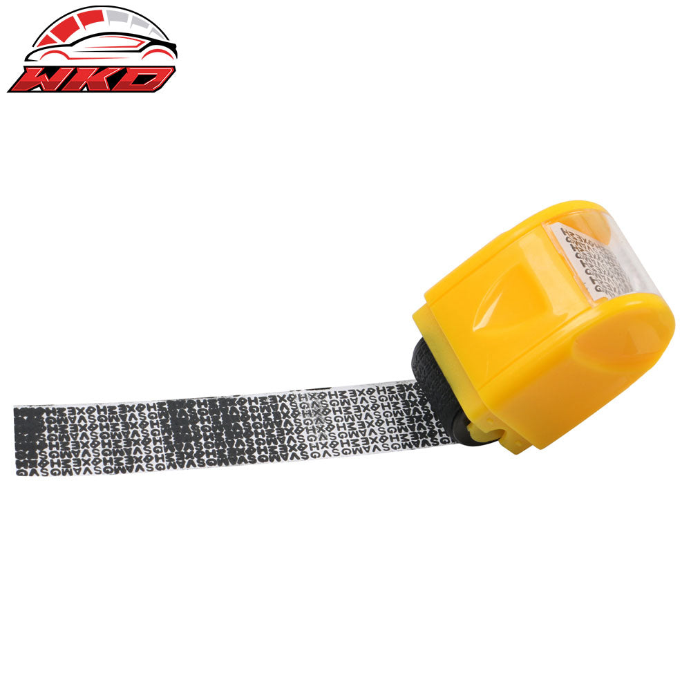 Wholesale 0.67in ID Protection Guard Wide Roller Stamp w/ 3ink Refill Yellow - Bulk Orders & Dealer Pricing Available - Wikond Auto