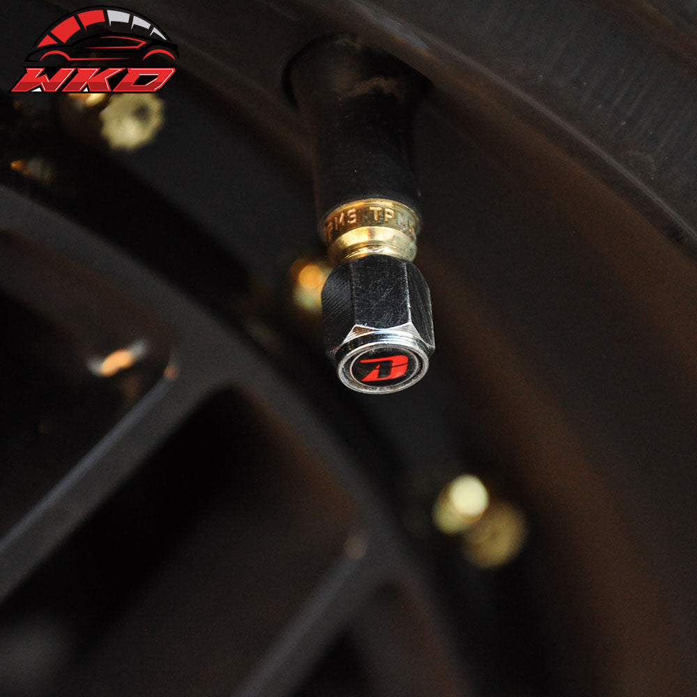 4X Tire Wheel Rims Stem Air Valve Caps Cover Car Truck Silver Aluminum