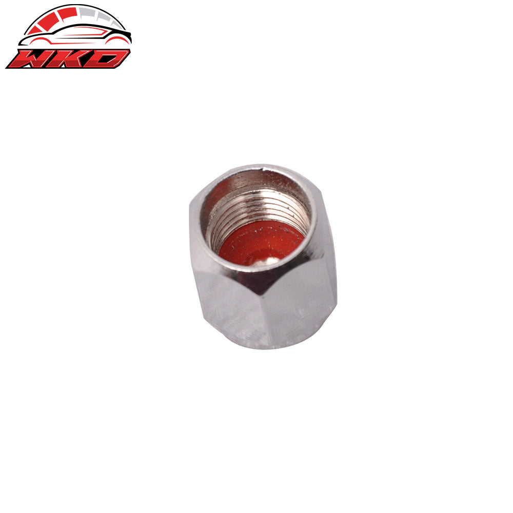 4X Tire Wheel Rims Stem Air Valve Caps Cover Car Truck Silver Aluminum