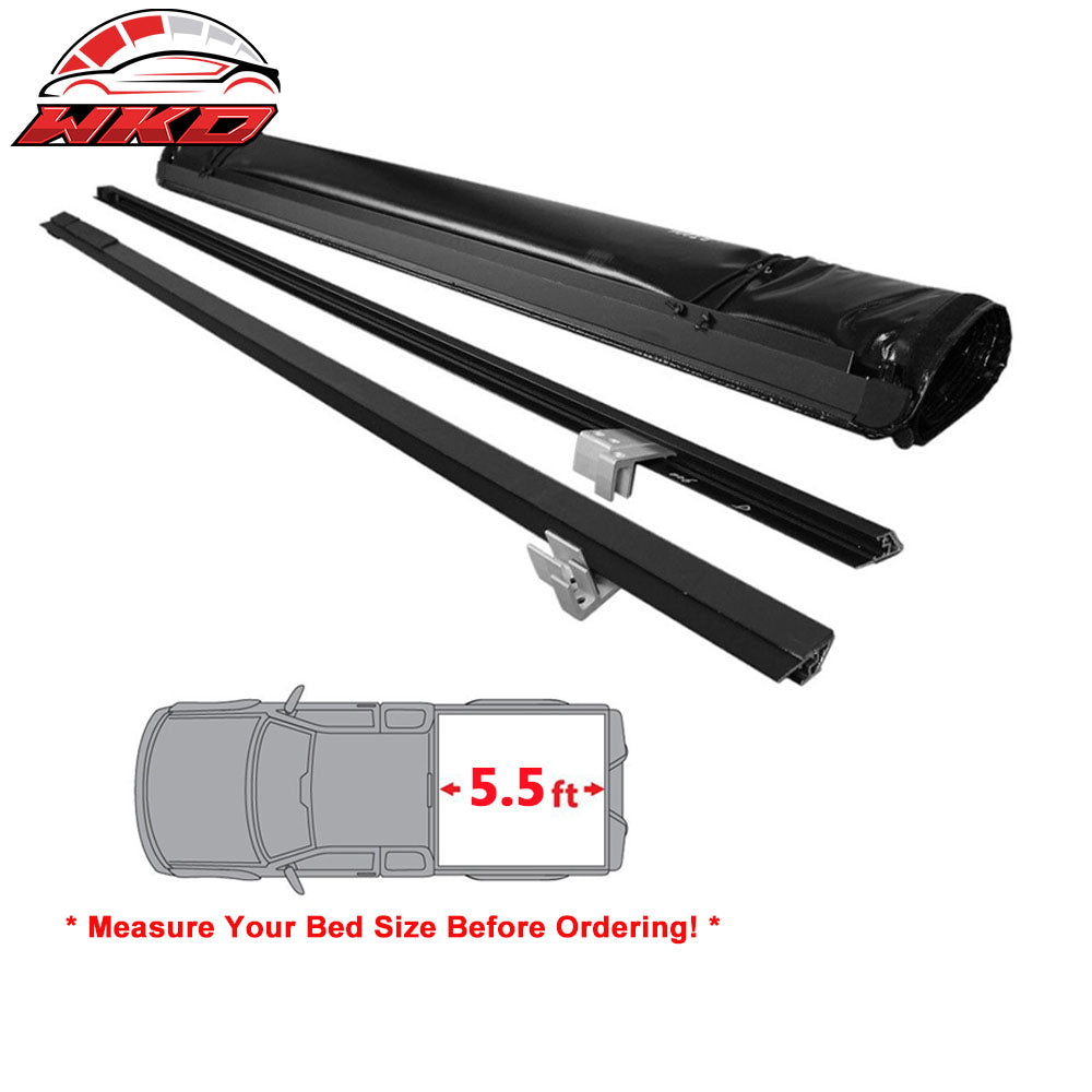 Fits 07-16 Tundra SR5 Crew max 5.5ft Lock Soft Roll Up Tonneau Cover Trunk Bed