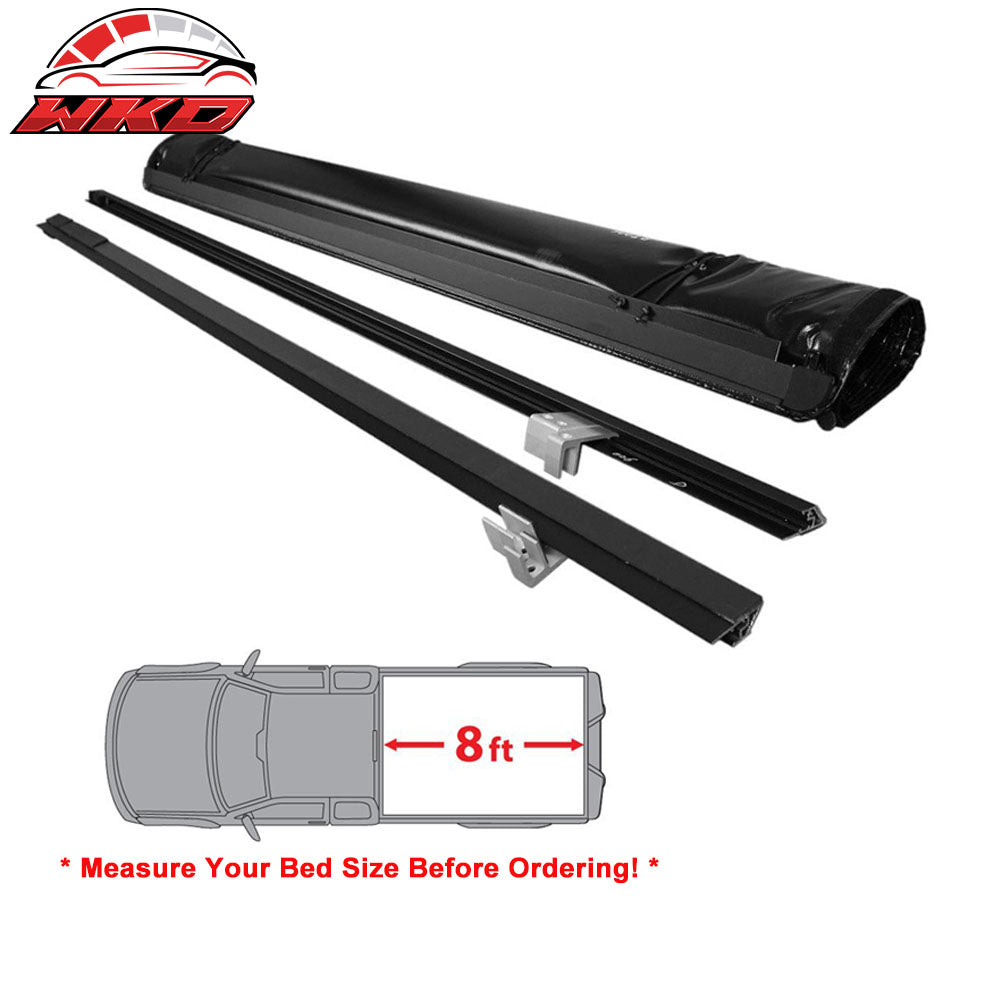 Fits 14-21 Toyota Tundra Roll Up 8Ft Long Bed Soft Truck Bed Tonneau Cover