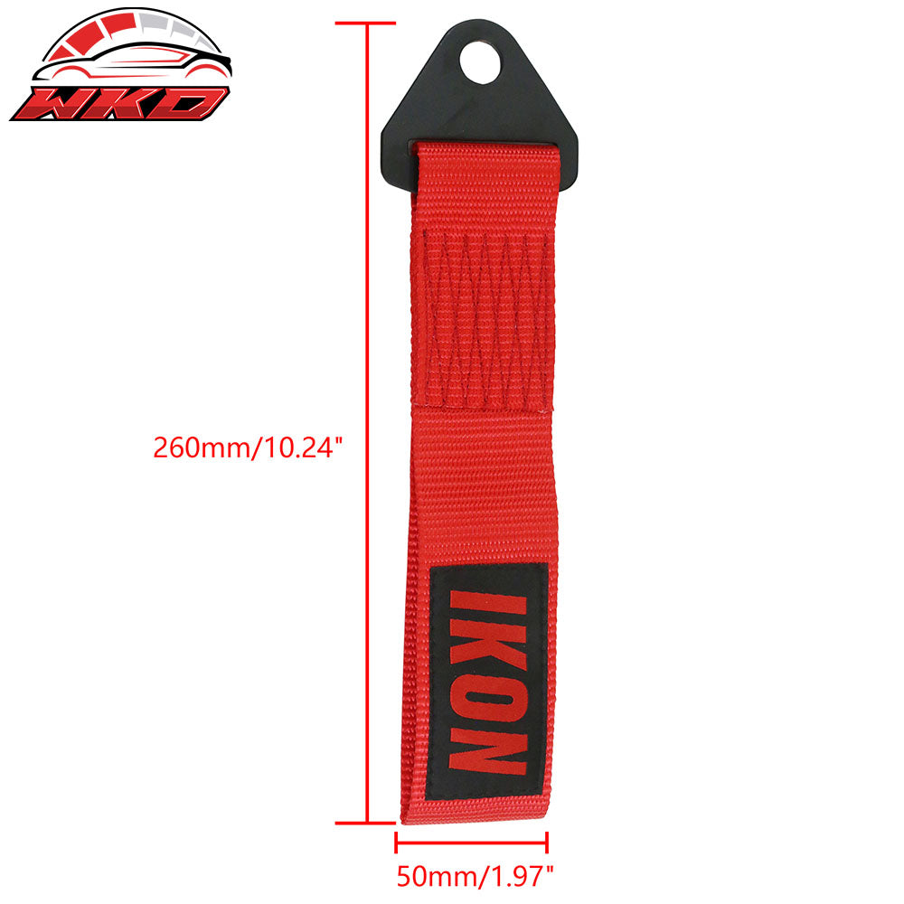 5700lbs Universal Red Tow Strap Rope Decorative Racing Trailer Belt w/ IKON Logo