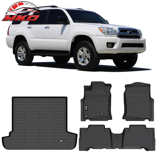 Wholesale 03-09 Toyota 4Runner 3D Molded All Weather Floor Mats TPE Carpet +Trunk Mat - Wikond Auto