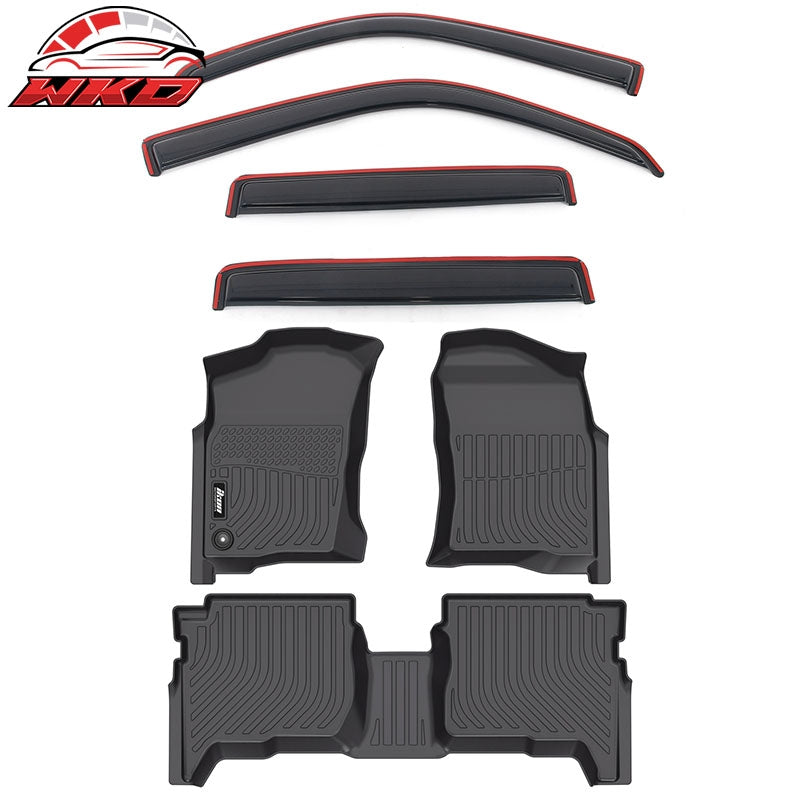 Wholesale 96-02 Toyota 4Runner 3D TPE Floor Mats All Season Carpets + Window Visors
