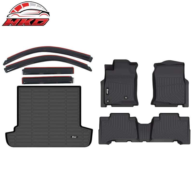 Wholesale 03-09 Toyota 4Runner 3D TPE Floor Mats Carpets + Trunk Mat + Window Visors