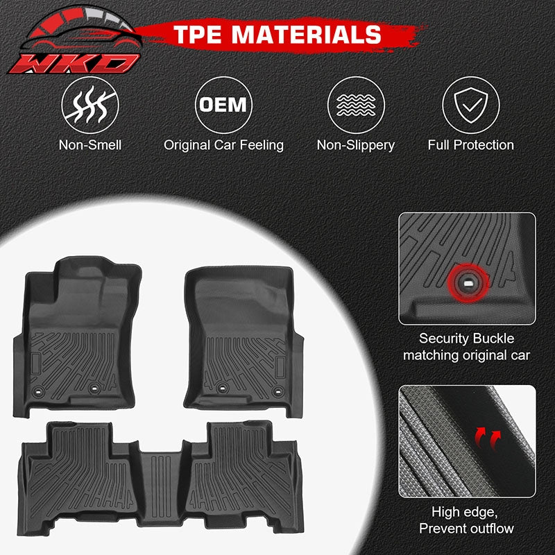 For 10-12 Toyota 4Runner Floor Mats Carpet + Trunk Mat + In Channel Window Visor