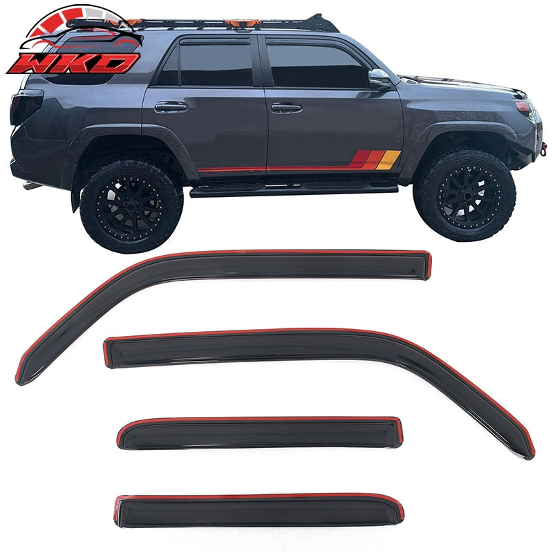 For 10-12 Toyota 4Runner Floor Mats Carpet + Trunk Mat + In Channel Window Visor