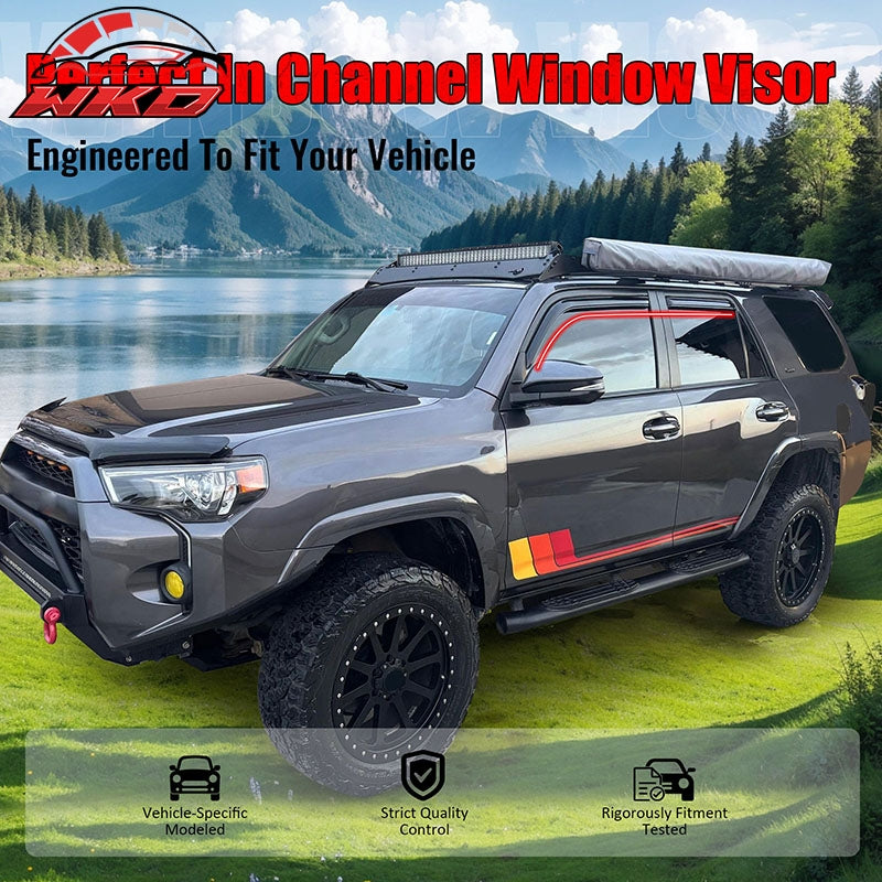 For 10-12 Toyota 4Runner Floor Mats Carpet + Trunk Mat + In Channel Window Visor