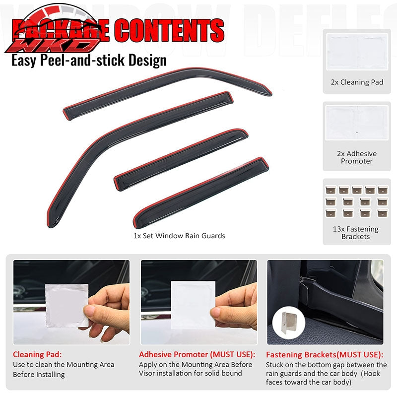 For 10-12 Toyota 4Runner Floor Mats Carpet + Trunk Mat + In Channel Window Visor