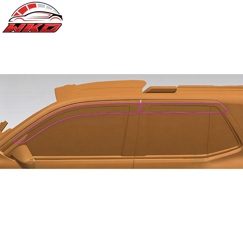 Fits 25-26 Toyota 4Runner Tape-on Window Visors Vent Rain Sun Guards Deflectors